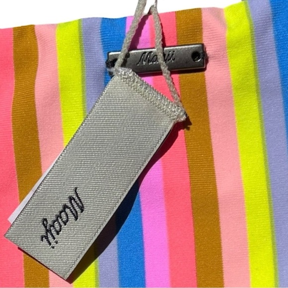 🌻NEW w/tags Maaji REVERSIBLE Rainbow Stripe Sublimity Bikini Bottom Size M - Picture 9 of 11
